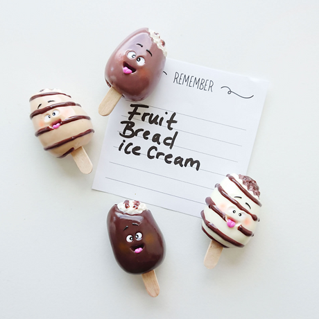 Glasspinne CHOCO, 4 st - kylskåpsmagneter