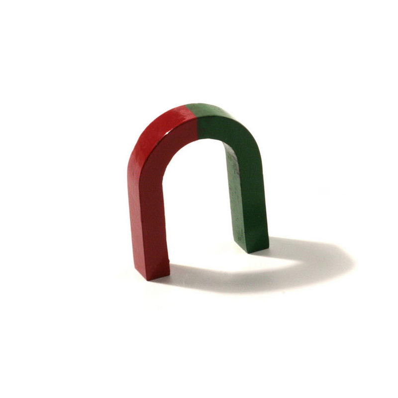 Liten Hästsko Magnet 5x4 cm. | Klassisk Magnet röd/grön