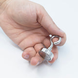 Krokmagnet med sluten ögla Ø25 mm (neodymium)