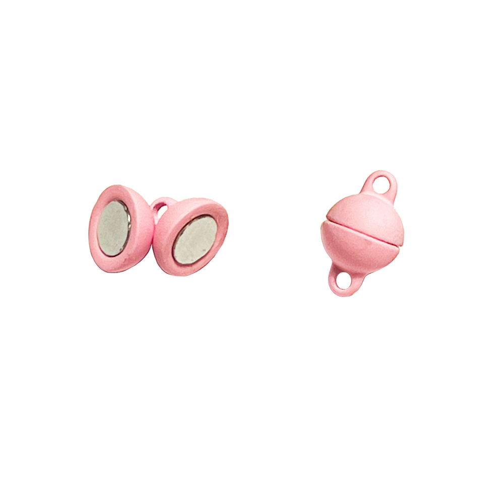 Magnetlås för smycken Ø8 mm, rosa (liten)