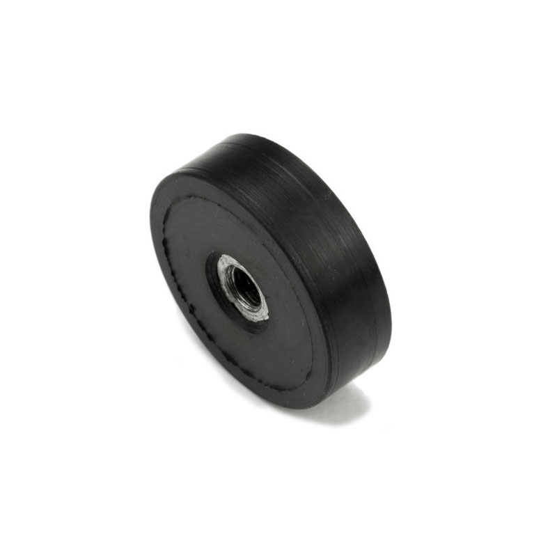 Gummimagnet m. invändig gänga, Ø29 mm.