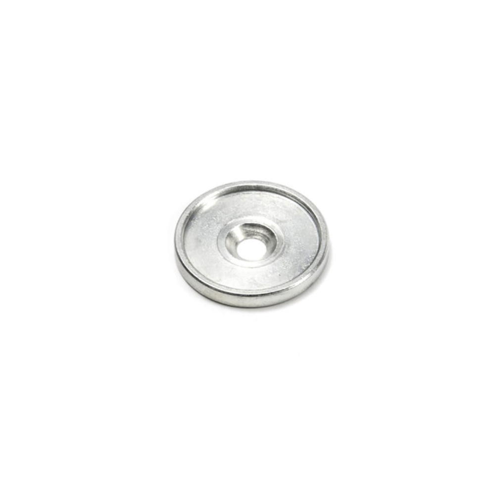 Countersunk metallplåt m. kant, rund 21x2 mm