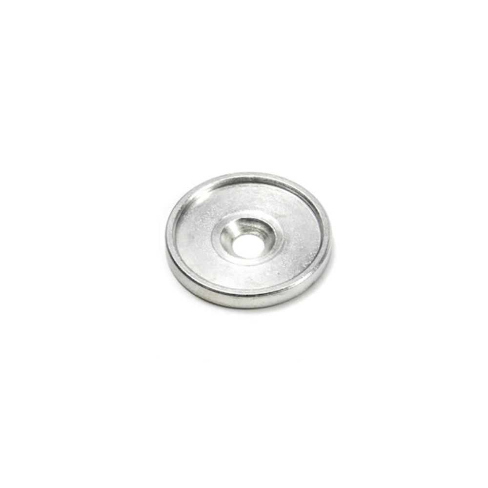 Countersunk metallplåt m. kant, rund 26x2 mm