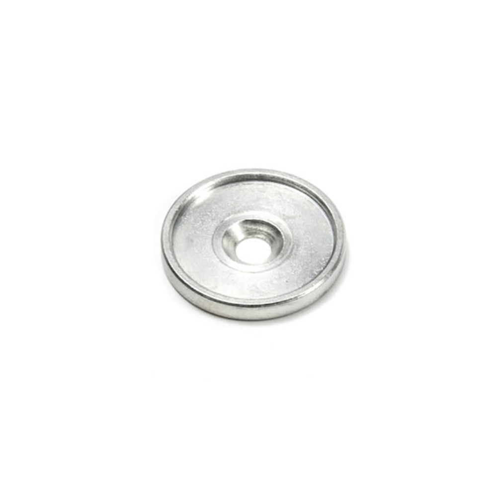 Countersunk metallplåt m. kant, rund 33x2 mm