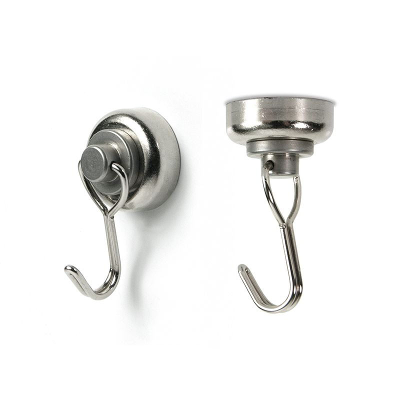 TWISTER magnetkrok 2-pack, Ø25 mm. stål (roterande)