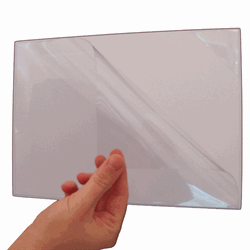 Magnetficka 21x10 cm., Vit m/trekantsstängning