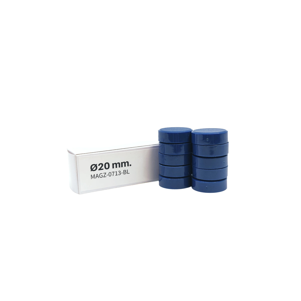 Magnordic magneter, Blå Ø20 mm - kontorsmagnet (10 st)