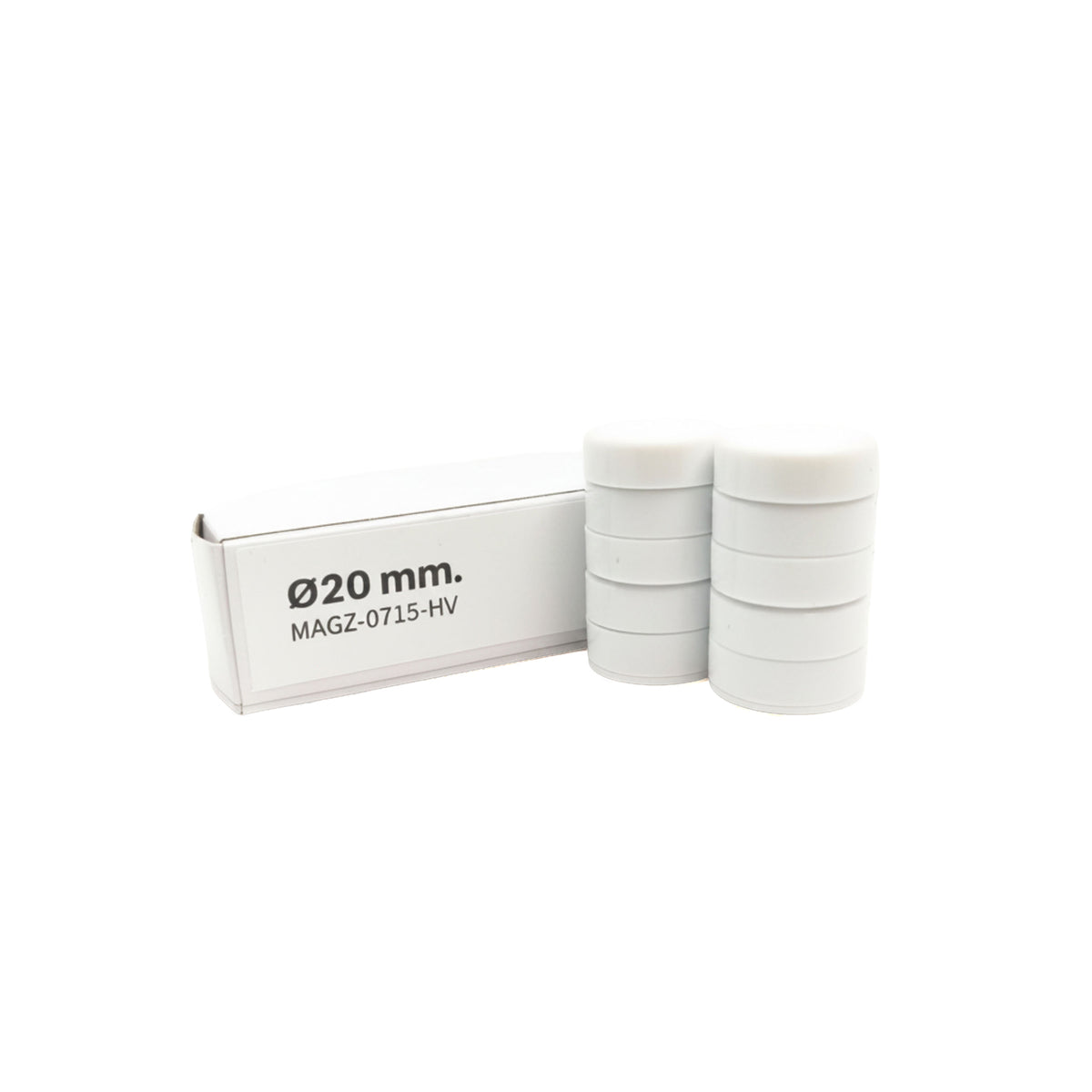 Magnordic magneter, Vit Ø20 mm - kontorsmagnet (10 st)