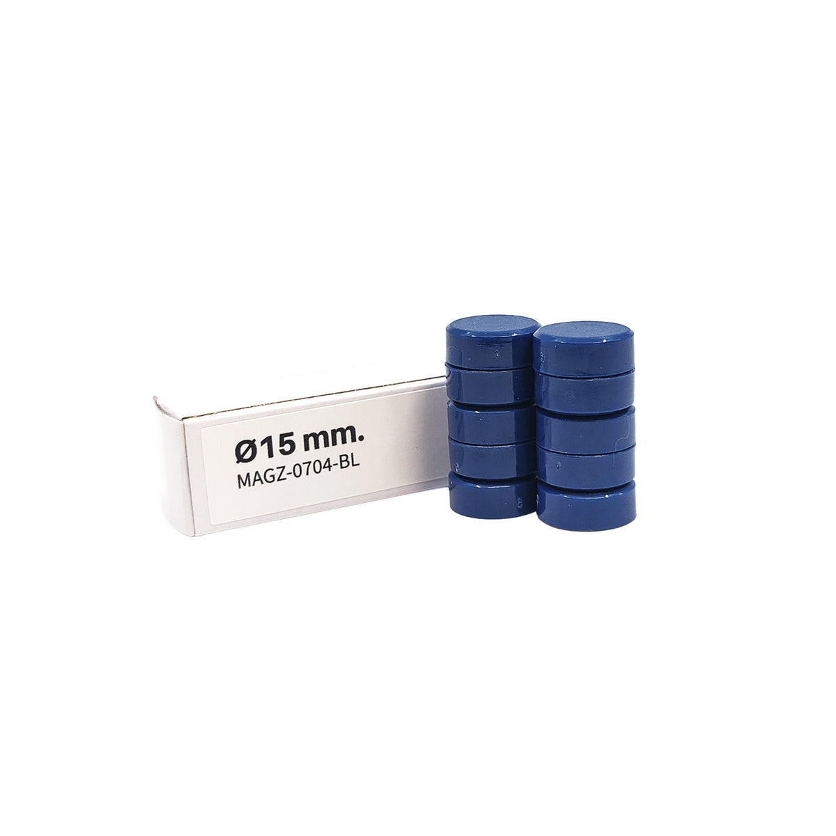 Magnordic magneter, Blå Ø15 mm - kontorsmagnet (10 st)