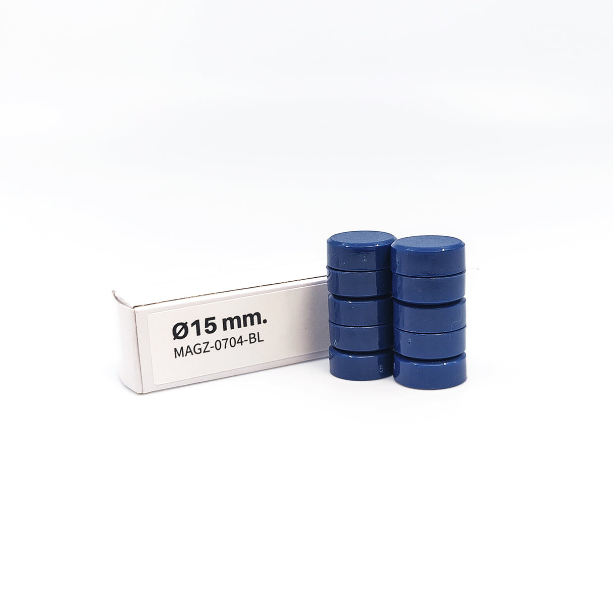 Magnordic magneter, Blå Ø15 mm - kontorsmagnet (10 st)