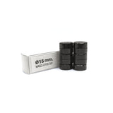 Magnordic magneter, Svart Ø15 mm - kontorsmagnet (10 st)