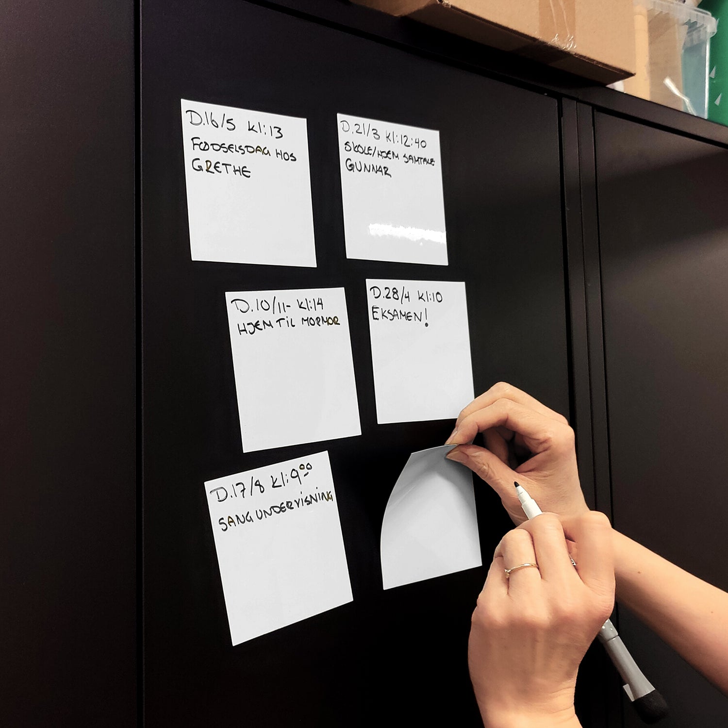 Återvinn dina meddelanden lappar | MagNotes 6-pack, vita