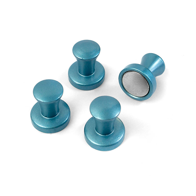 Mini-max SKYBLUE, Metall 4 st kylskåpsmagneter