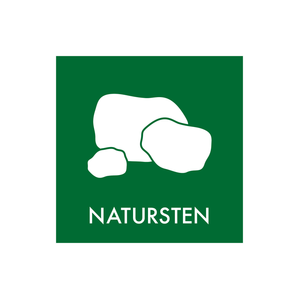 Sopsortering "natursten" - magnetskylt 30x30 cm