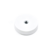 Gummimagnet (vit) m. invändig gänga, Ø31 mm