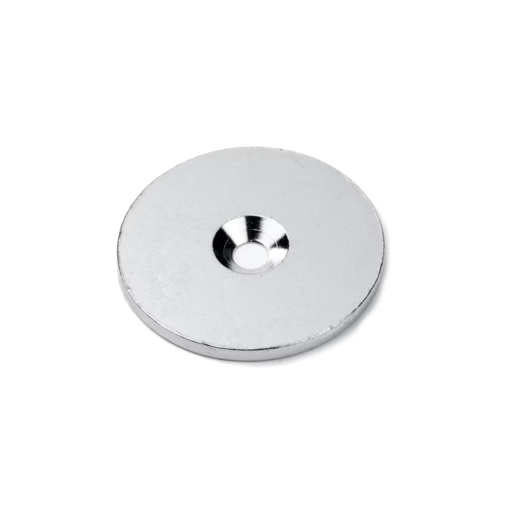 Countersunk metallplåt, rund Ø42 mm.