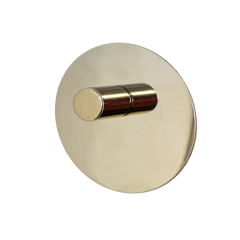 Metallplattor, runda Ø45 mm. (självhäftande) - 10 st