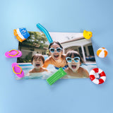 POOL PARTY magneter, 8-pack - kylskåpsmagneter