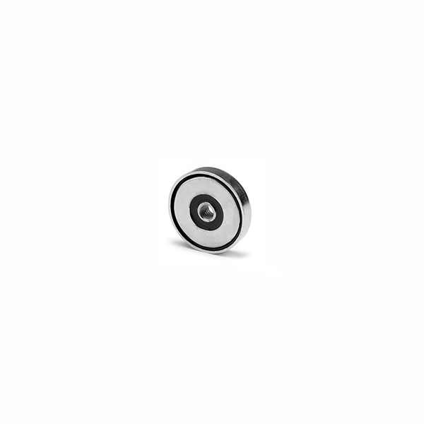 Magnet m. invändig gänga, Ø16 mm.