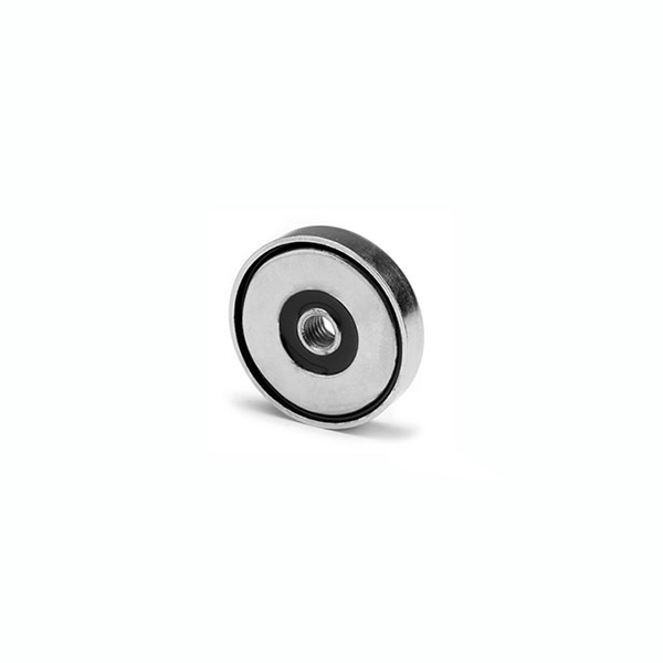 Magnet m. invändig gänga, Ø20 mm.