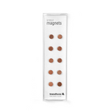Kopparfärgade supermagneter 6x3 mm, 10-pack 