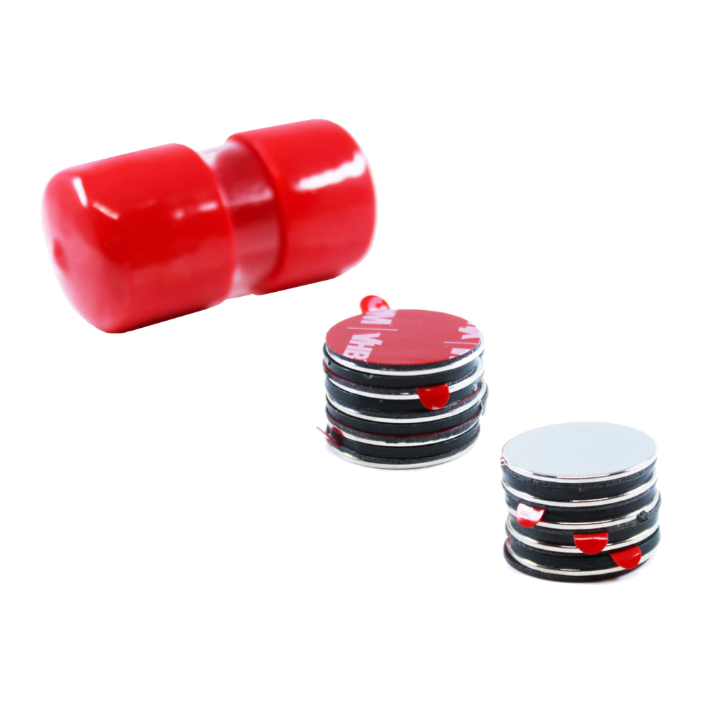 Supermagneter Självhäftande, 20x1 mm - 10 st
