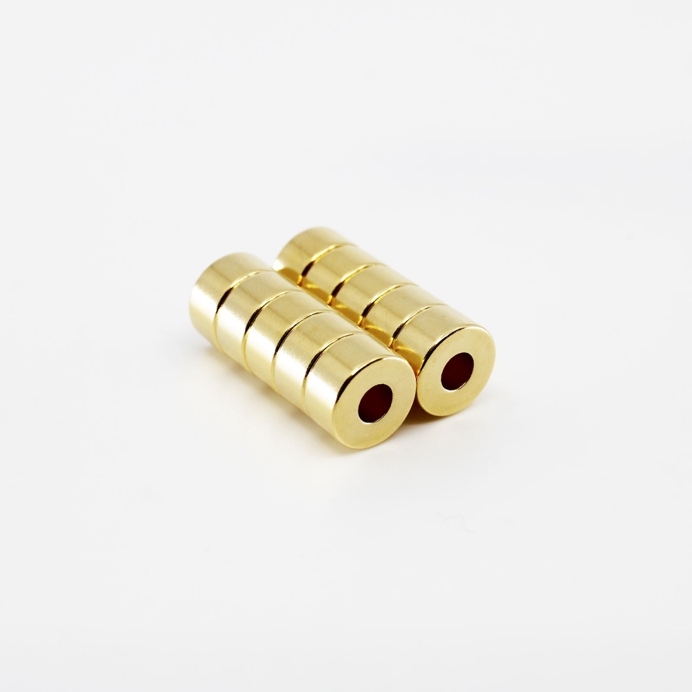Supermagnet Ring 10x4x5 mm, Guld