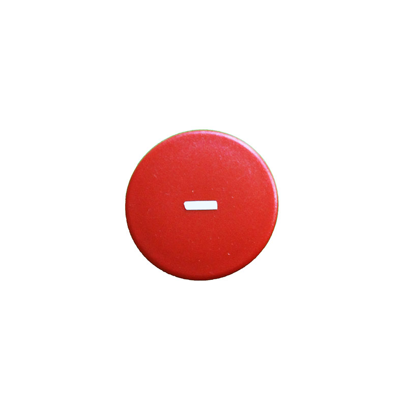 Stark symbolmagnet, röd rund (-)