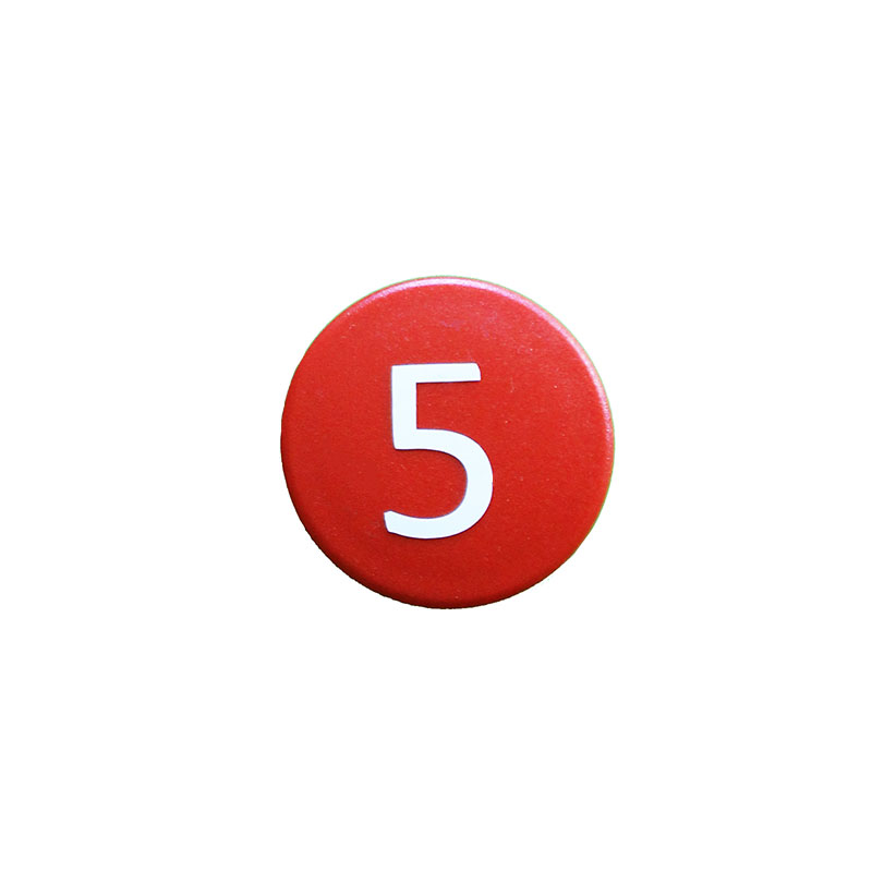 Stark symbolmagnet, röd rund (5)