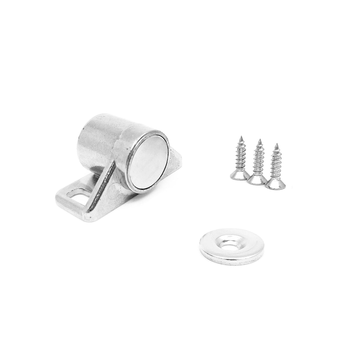 Magnetlås för skåp och lådor, silver Ø18 mm