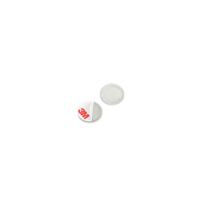 Metallplåt, rund 10x2 mm (självhäftande)