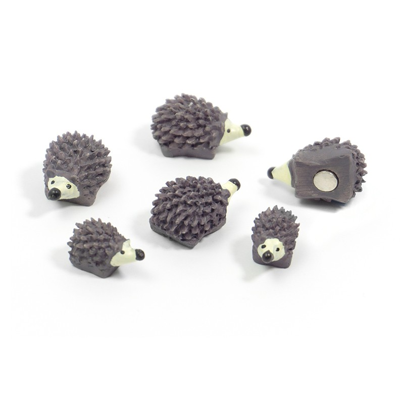 Hedgehog Igelkott, 6 st - kylskåpsmagneter