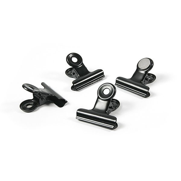 Magnetklämmor Bulldog Mini 4 st - Svart