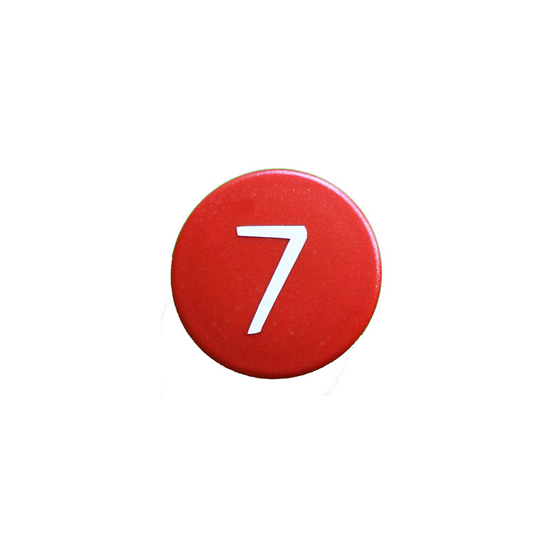 Stark symbolmagnet, röd rund (7)