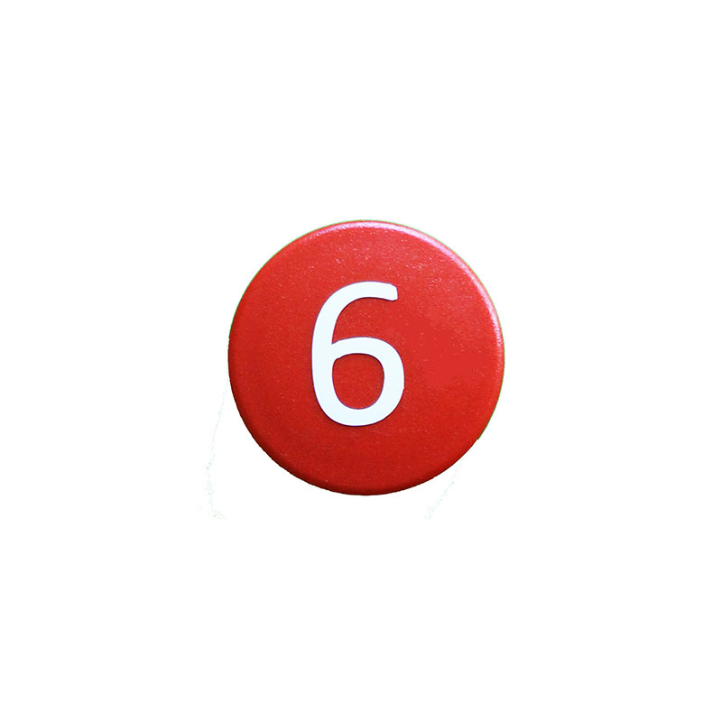 Stark symbolmagnet, röd rund (6)