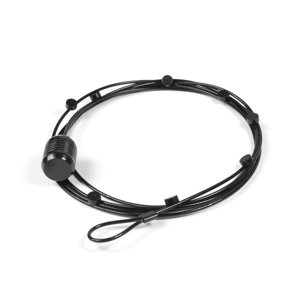 Stållina med 8 magneter 6x3 mm & metalllödning, Svart