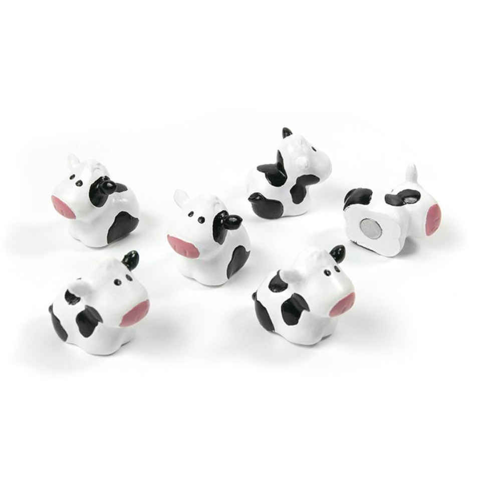 COW Kor svartvita 6 st - Kylskåpsmagneter