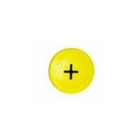 Stark symbolmagnet, gul rund (+ eller x)