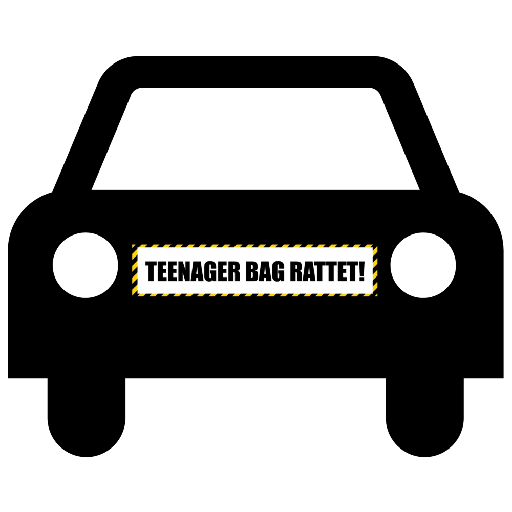 TONÅRING BAKOM HJULET #1 - magnetskylt för bil