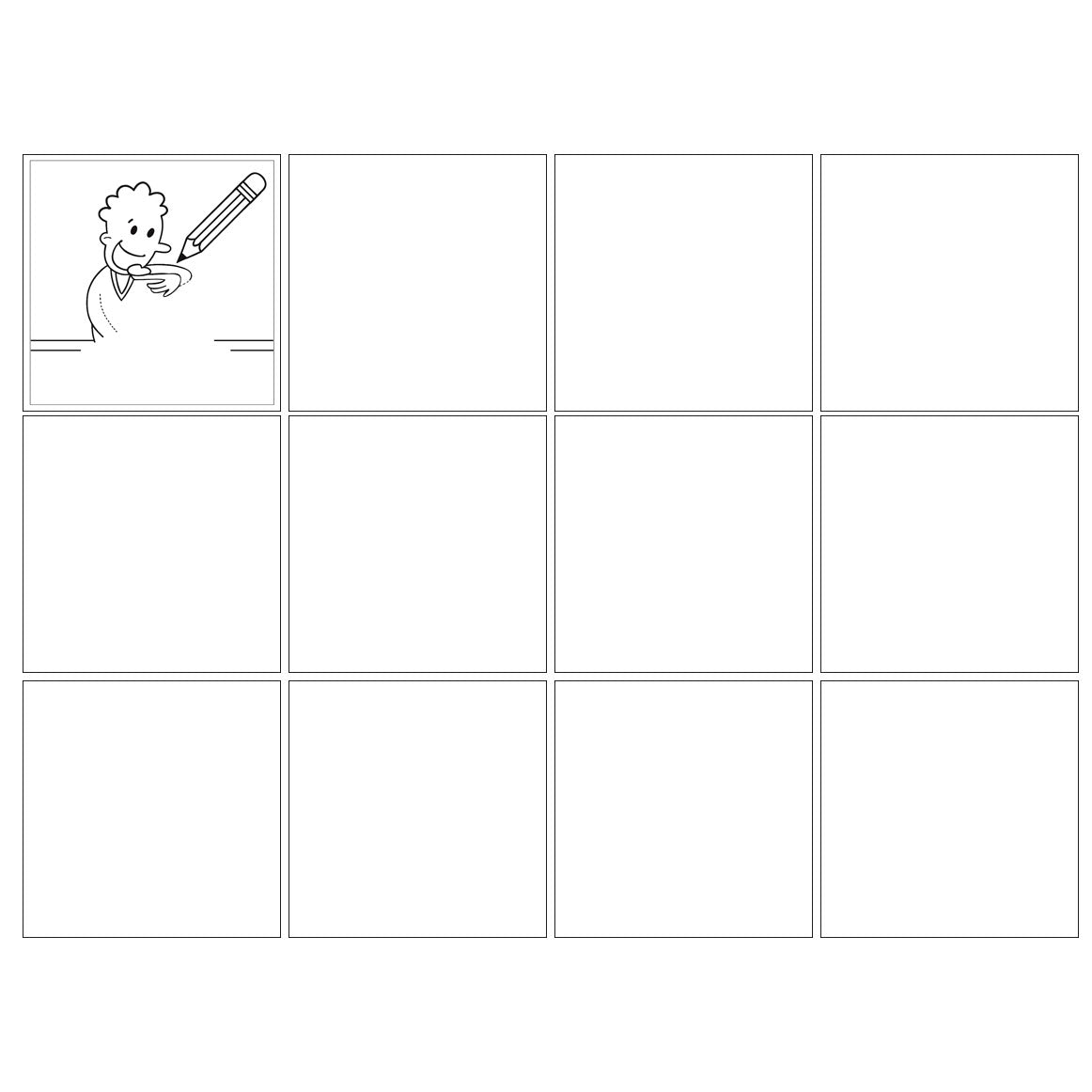 Magnetiska piktogram (4,8 cm) - Rita själv 12-pack