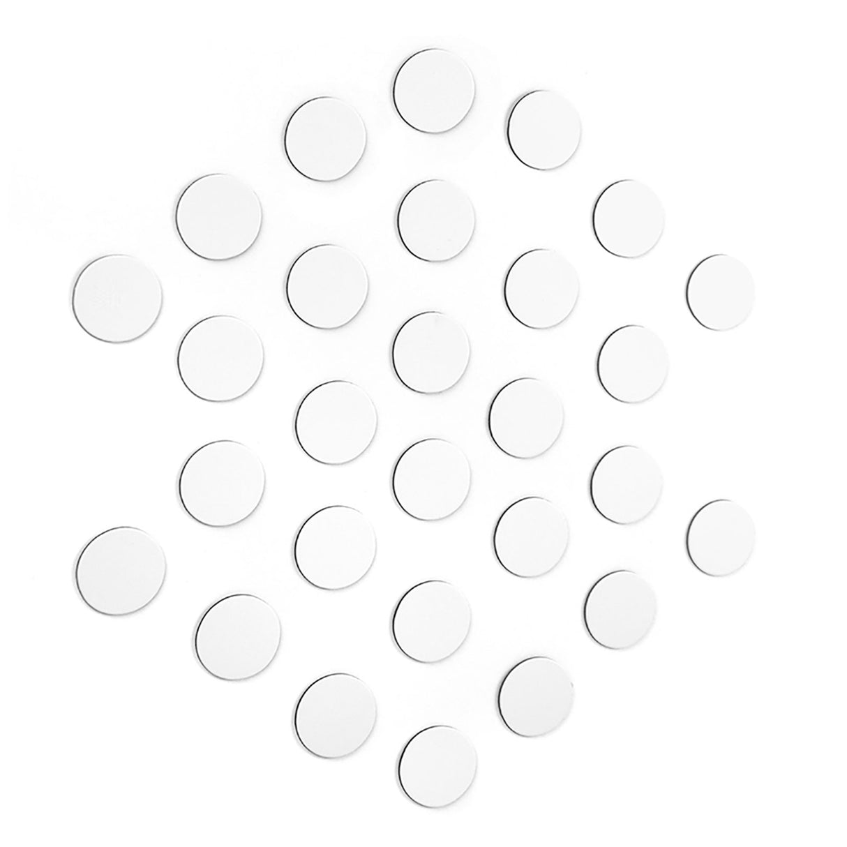 Runda metallskivor "FLEX DOT" mini, vit (28 st)