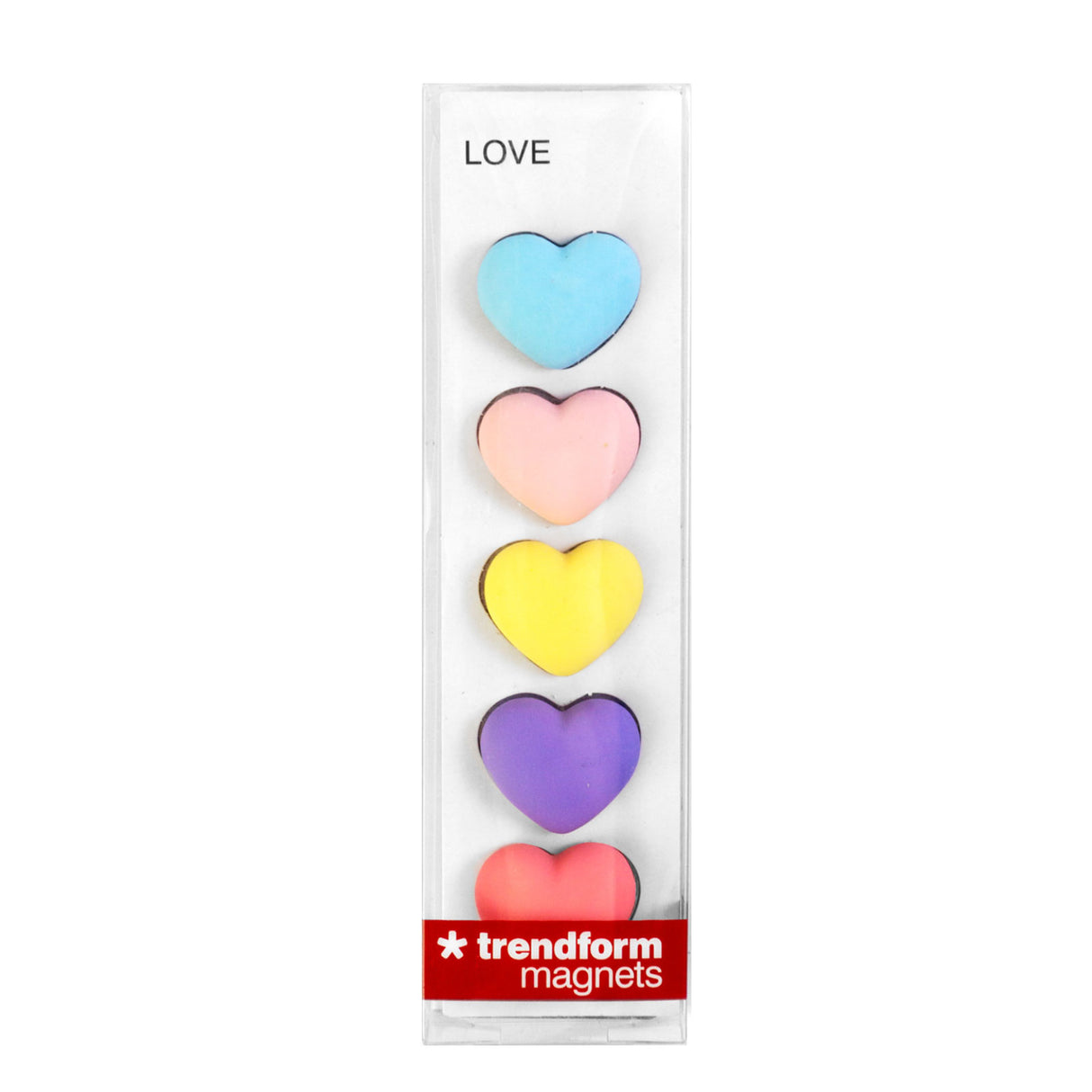Hjärtamagneter, 5-pack - kylskåpsmagneter
