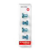 Mini-max SKYBLUE, Metall 4 st kylskåpsmagneter
