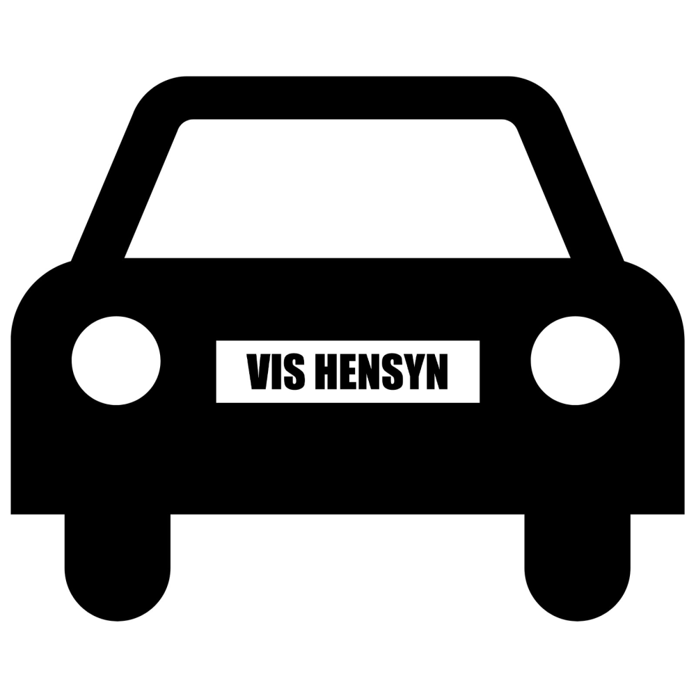 VISA HENSYN - magnetskylt för bil